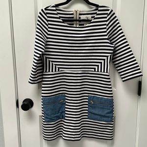 Flattering striped dress by Anthropologie